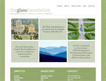 Tablet Screenshot of glassfoundation.org